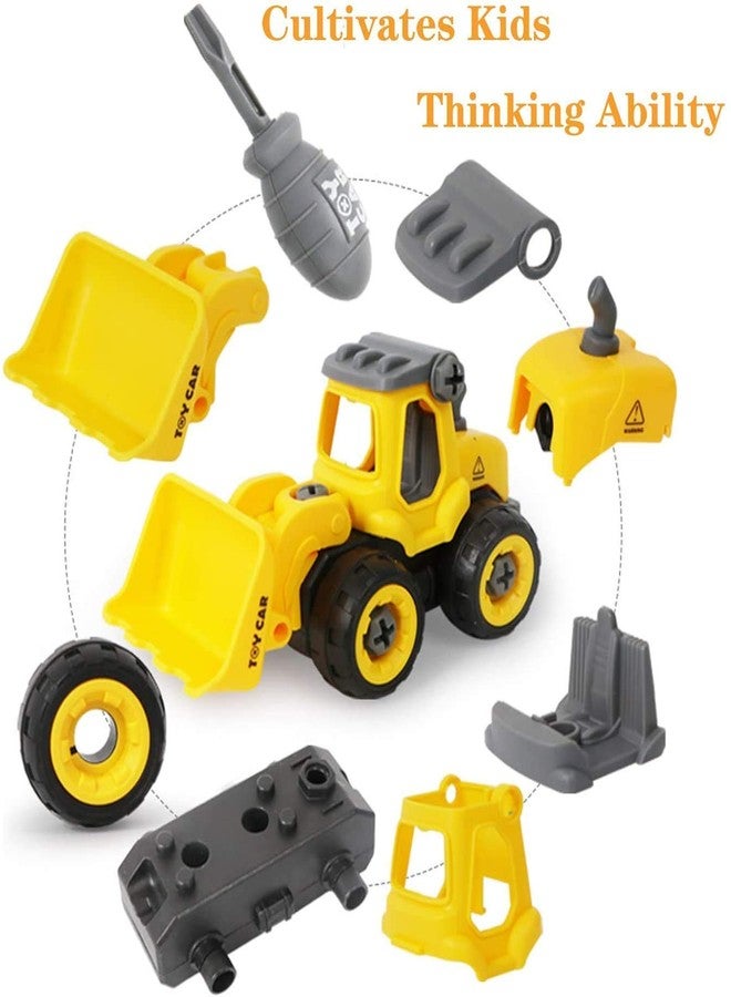 VARIYA ENTERPRISE Set of 4 DIY Unbreakable Toys Take Apart Toys Free Wheel Puzzle Disassembly Toys Assembly Toys Learning Toys with Screw Driver Building Construction Vehicle Play Set - Image 5